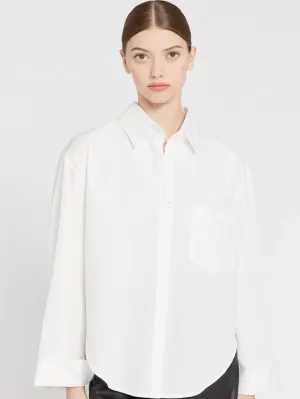 Alice   Olivia - Finely Oversized Button Down Shirt Off White