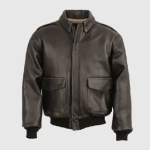 Antique Lambskin A-2 Flight Brown Leather Jacket