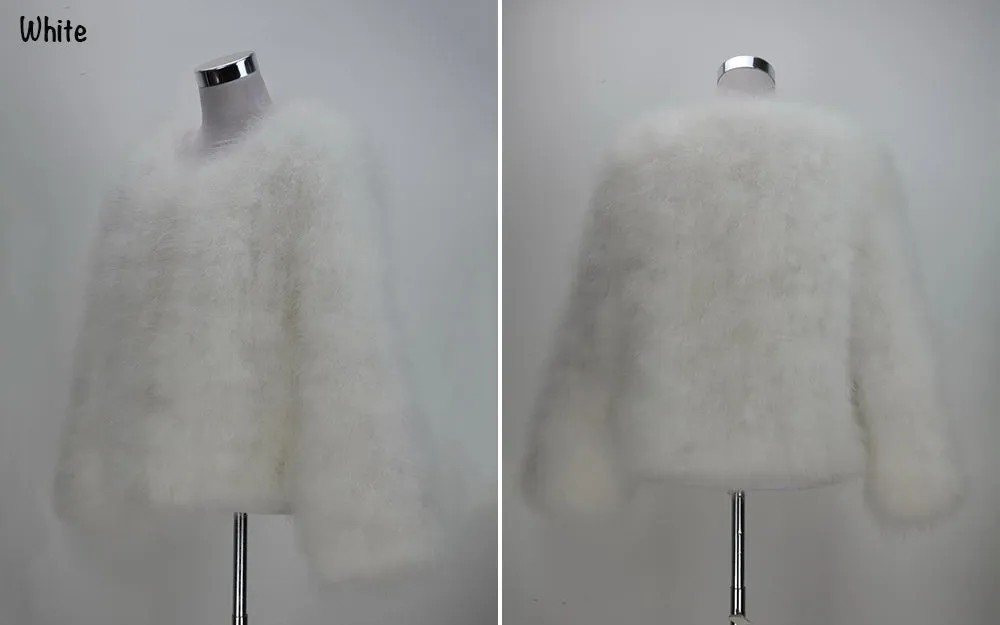 Ostrich Feather Jacket - White