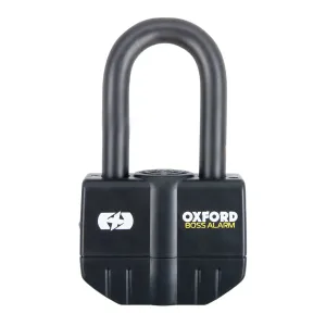 Oxford Boss Bike Security Alarm 16mm Padlock Black