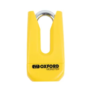 Oxford Monster 11mm Disc Lock Yellow Motorcycle Security