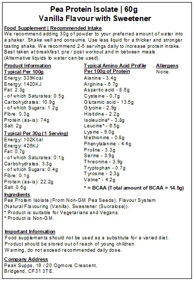 Pea Protein Isolate 80%