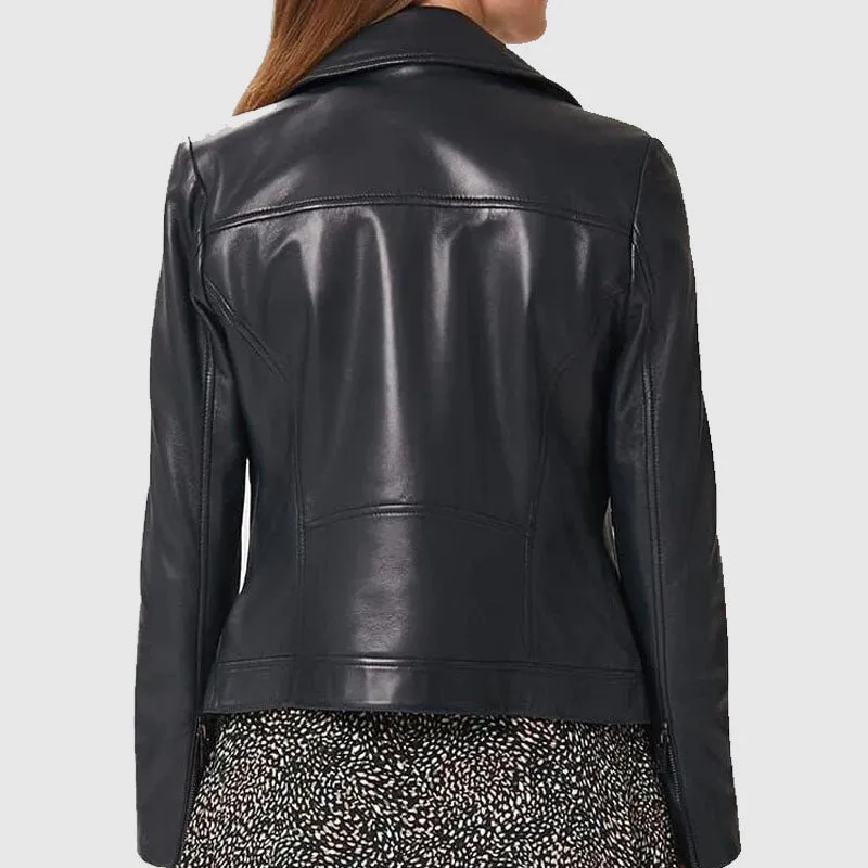 Premium Quality Ladies Dakota Soft Leather Jacket In Black