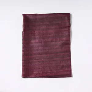 Purple - Vidarbha Handloom Pure Tussar Ghicha Silk Precut Fabric 07