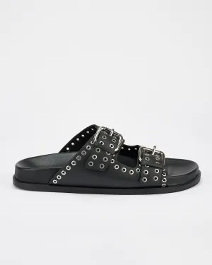 Thea Footbed Black/Silver